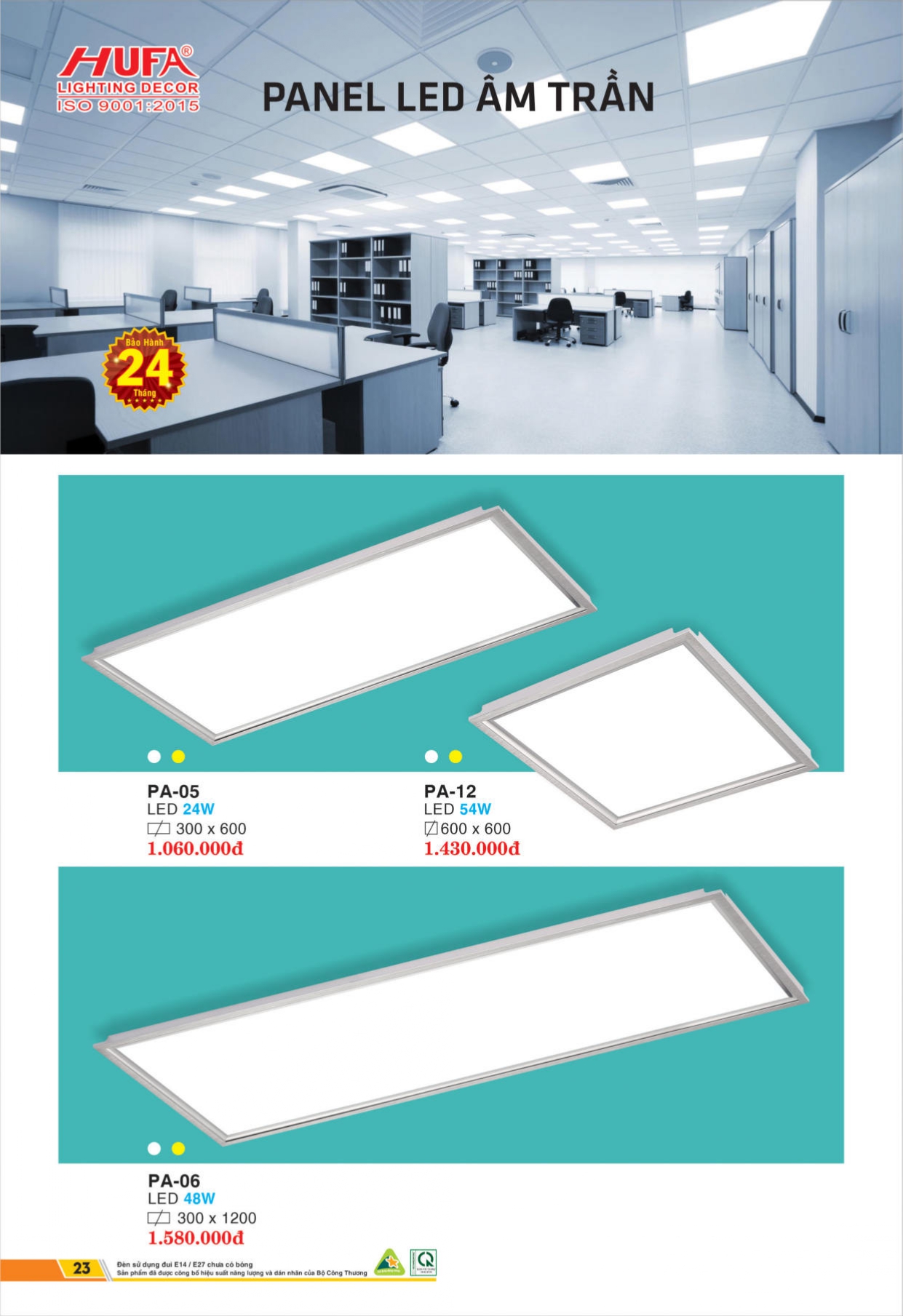 Bảng giá đèn LED HUFA 2026